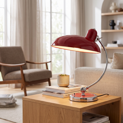 Bauhaus Adjustable Table Lamp - Red