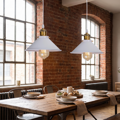 Vintage Loft Pendant Light - White – Double Pendant