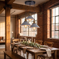 Vintage Loft Pendant Light - Grey – Triple Pendant