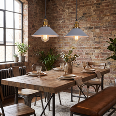 Vintage Loft Pendant Light - Grey – Double Pendant