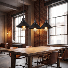 Vintage Loft Pendant Light - Black – Triple Pendant (Alt Listing)