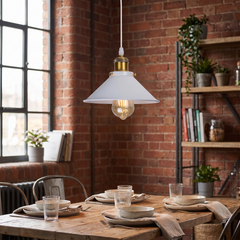 Vintage Loft Pendant Light - White – Single Pendant