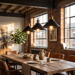 Vintage Loft Pendant Light - Black – Triple Pendant