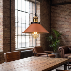 Vintage Loft Pendant Light - Terracotta – Single Pendant