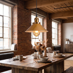 Vintage Loft Pendant Light - Mustard Gold – Single Pendant