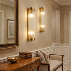 Luxury Crystal Wall Sconce - Vertical Column — 12x40cm