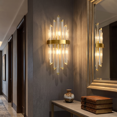 Luxury Crystal Wall Sconce - Crown Spike — 23x55cm