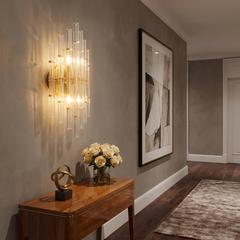 Luxury Crystal Wall Sconce - Barrel Lantern — 23x50cm