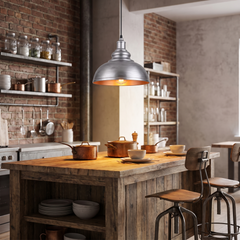 Bronze Edison Pendant Lamp - Style B – Silver/White