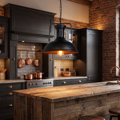 Bronze Edison Pendant Lamp - Style C – Black