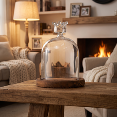 Glass Dome Candle Holder - Crown / 11cm