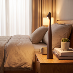USB Touch Dimming Table Lamp - Brown
