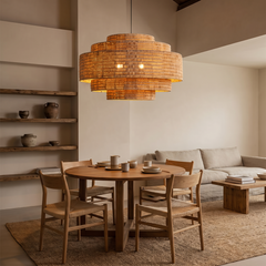 Wicker Hand-Woven Chandelier - D60cm