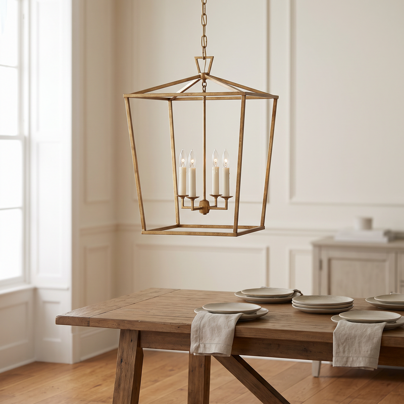 Retro Gold Pendant Chandelier