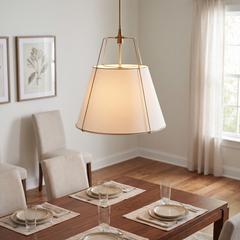 Vintage Cloth Chandelier - Gold