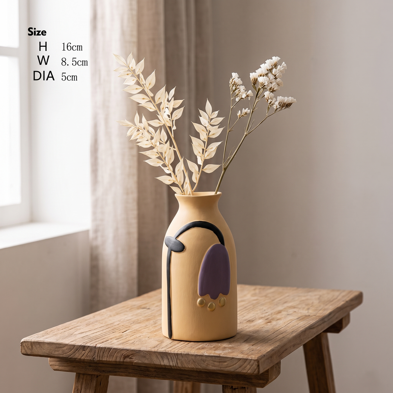 Morandi Glazed Ceramic Vase