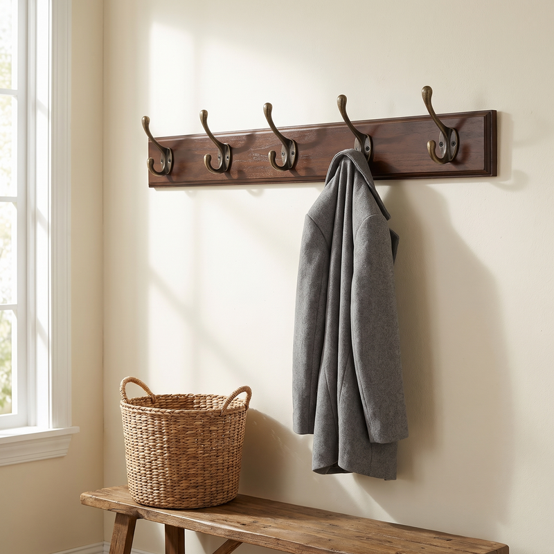 Nordic Pine Wall Coat Rack